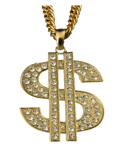 Gold Dollar Chain PNG Image