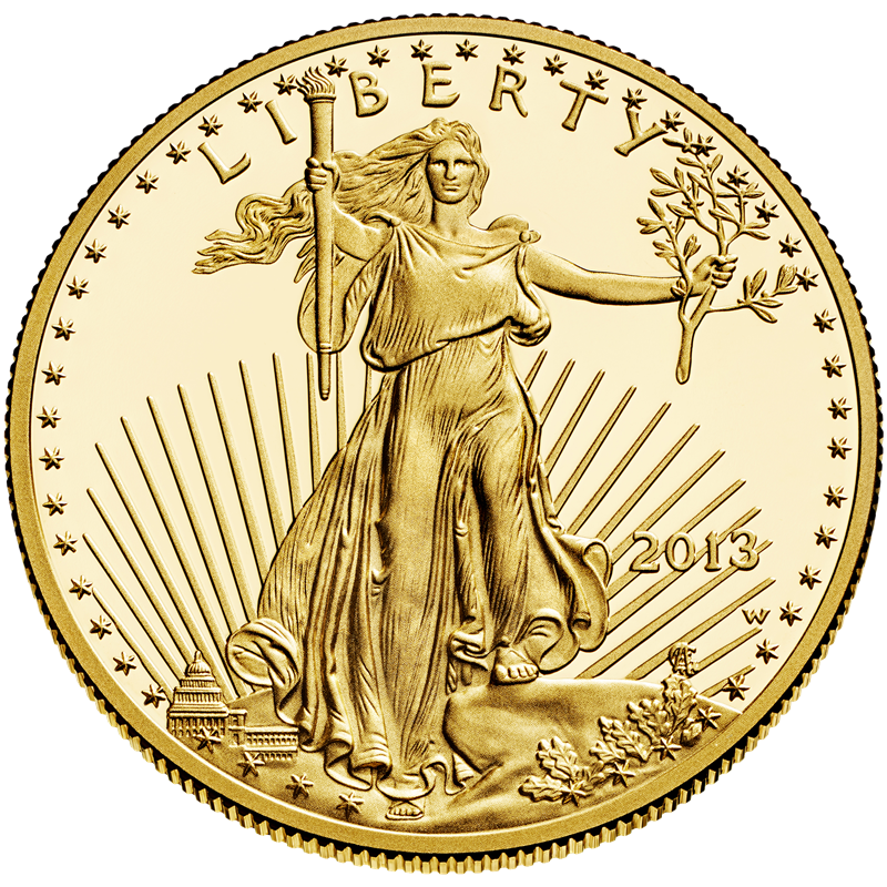 Gold Dollar Coin PNG Free Image