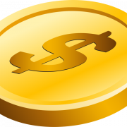 Золотая доллар монета PNG изображение