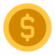 عملة الدولار الذهبي شفافة