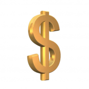Gold Dollar PNG -afbeelding
