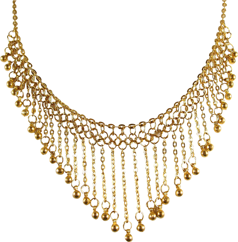 Gold Necklace PNG Image