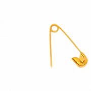 Gold Safety Pin PNG