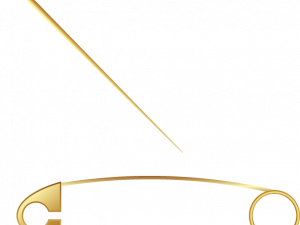 Gold Safety Pin PNG File