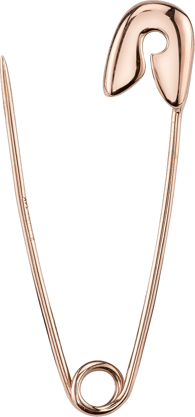 Gold Safety Pin PNG Free Image