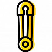Gold Safety Pin PNG Image