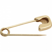 Gold Safety Pin Transparent