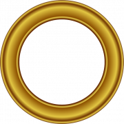 Goldener runder Rahmen PNG