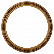 Golden Round Frame PNG High Quality Image