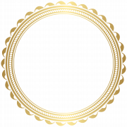 Transparent ng Golden round frame