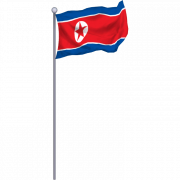 Nordkorea Flagge PNG -Datei