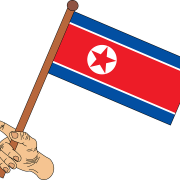 علم كوريا الشمالية شفافة