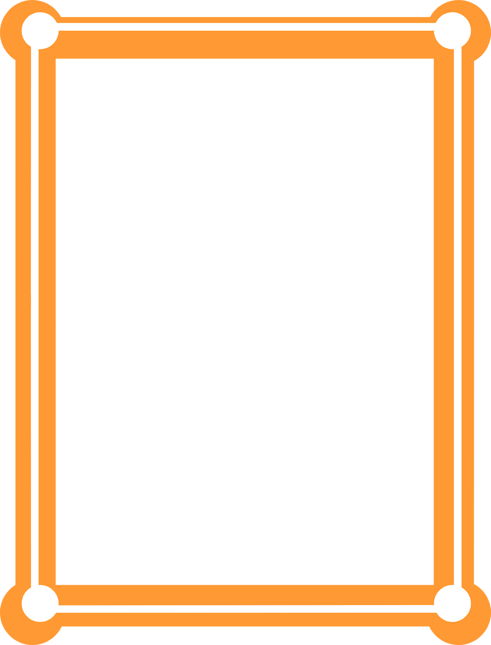 Orange Frame PNG HD Image