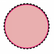 Pink Round Frame PNG kostenloser Download