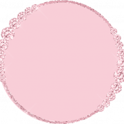 Imagen PNG de marco redondo rosa
