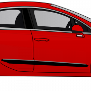 SUV merah transparan