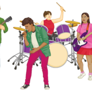 Rock Band Musicians PNG Image