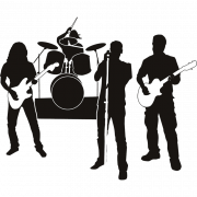 Rock Band Silhouette PNG File