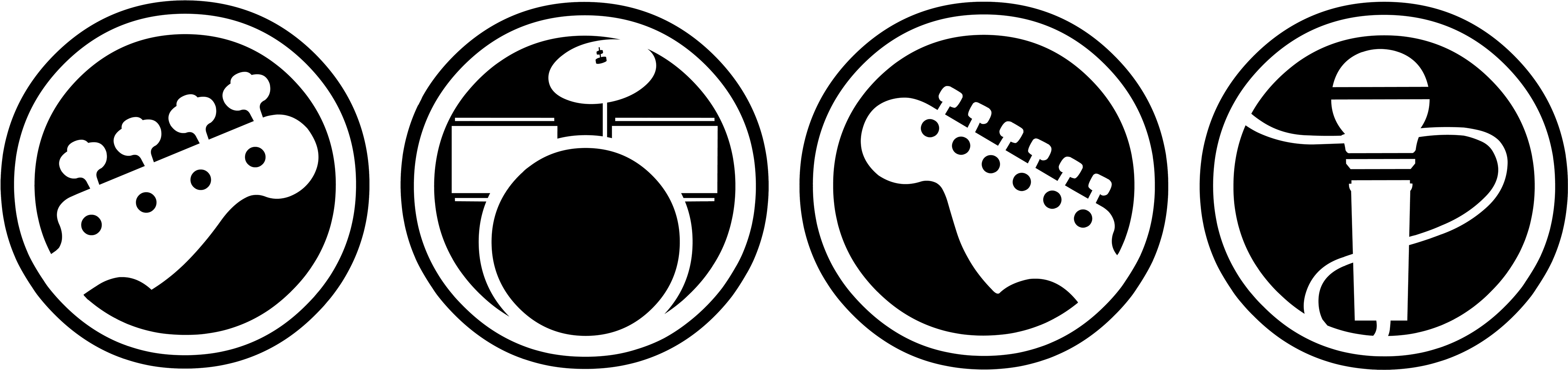 Rock Band Silhouette PNG Free Download