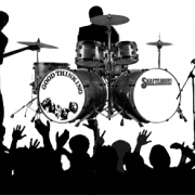 Rock Band Silhouette PNG Image gratuite