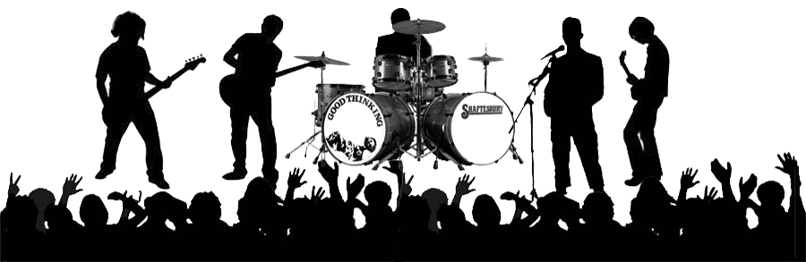 Rock Band Silhouette PNG Free Image