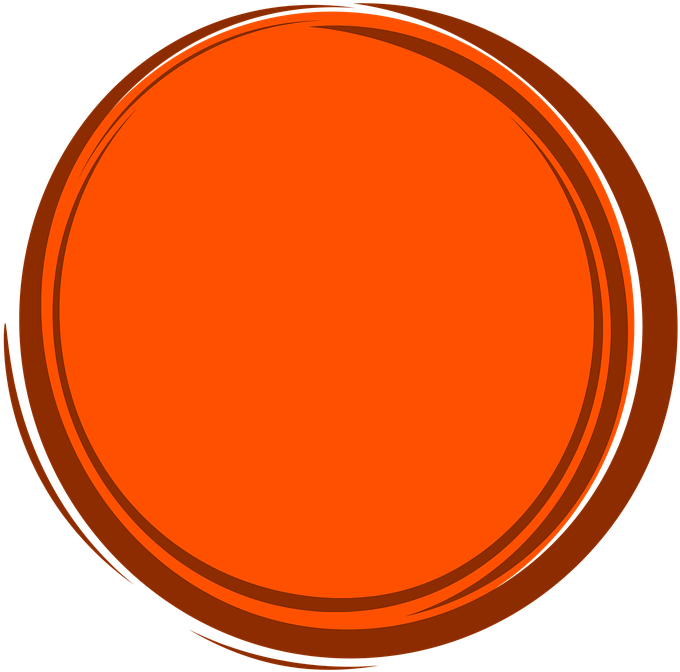 Round Orange Frame PNG Image
