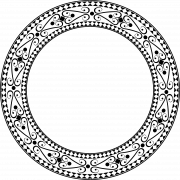 Silver round frame png