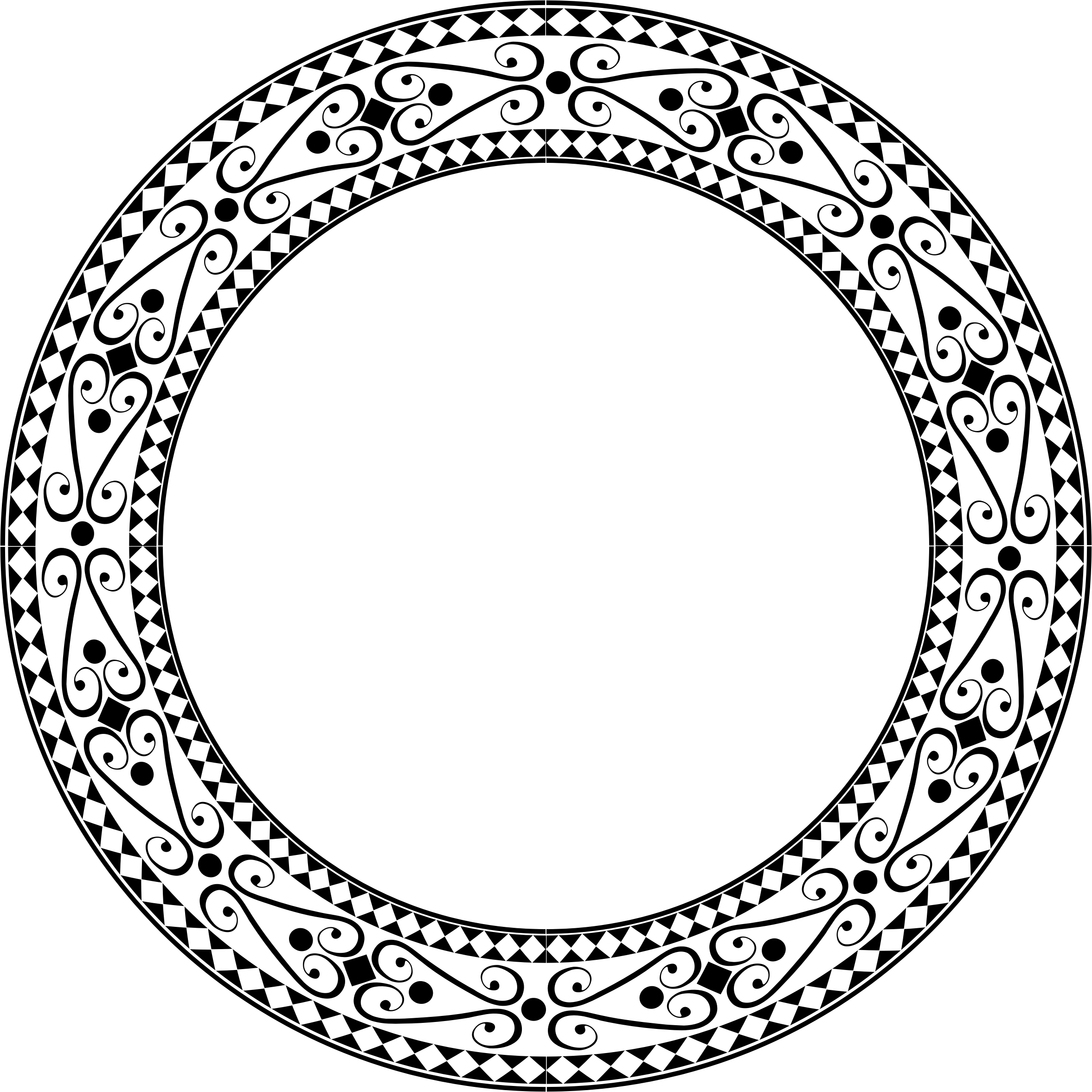 Silver Round Frame PNG