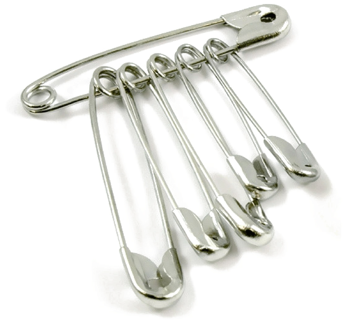 Silver Safety Pin PNG Download Afbeelding