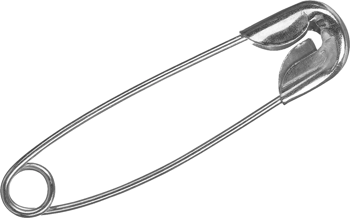 Silver Safety Pin PNG File