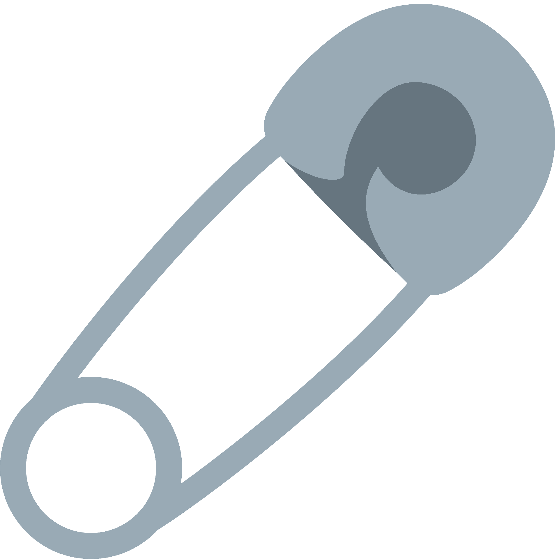 Silver Safety Pin PNG Free Image