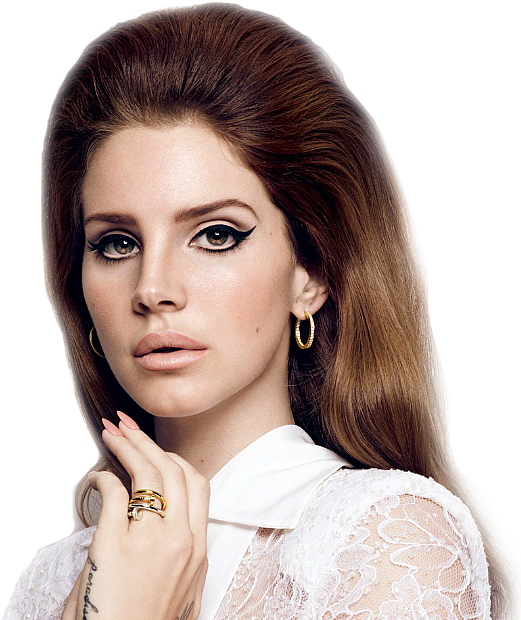 Singer Lana Del Rey Transparent
