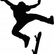 لوحة التزلج صورة ظلية PNG