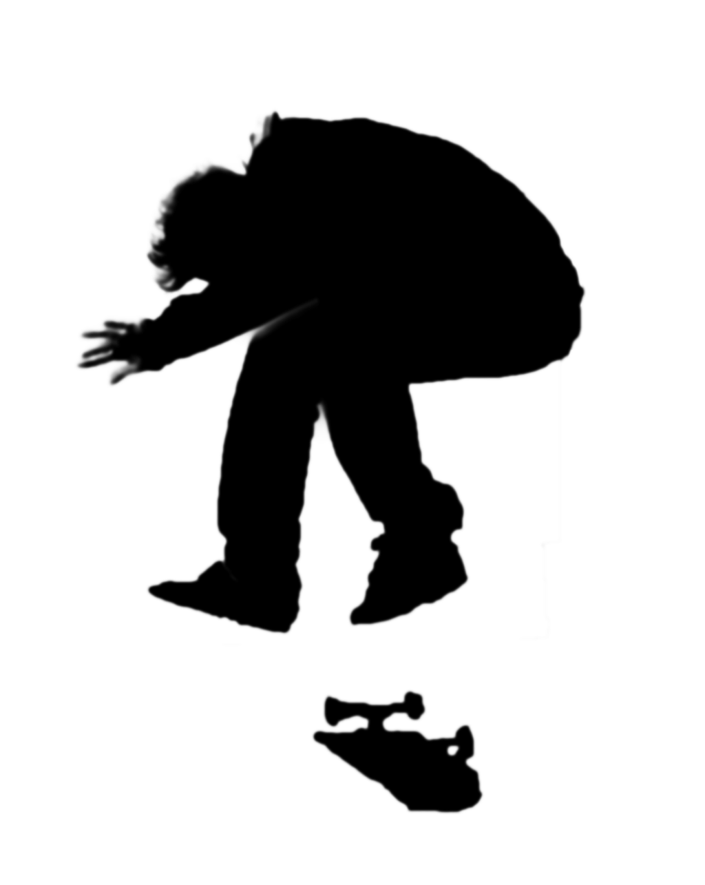 Skateboard Silhouette PNG Clipart