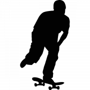 ภาพเงาของสเก็ตบอร์ด PNG