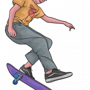 File gambar skateboarding png