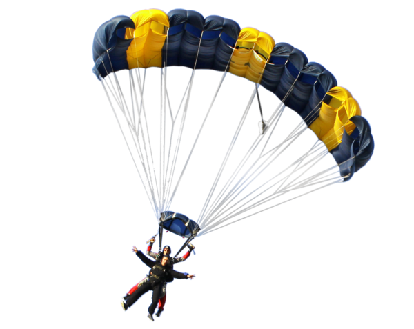 Skydiver Flying Imagem PNG de pára -quedas