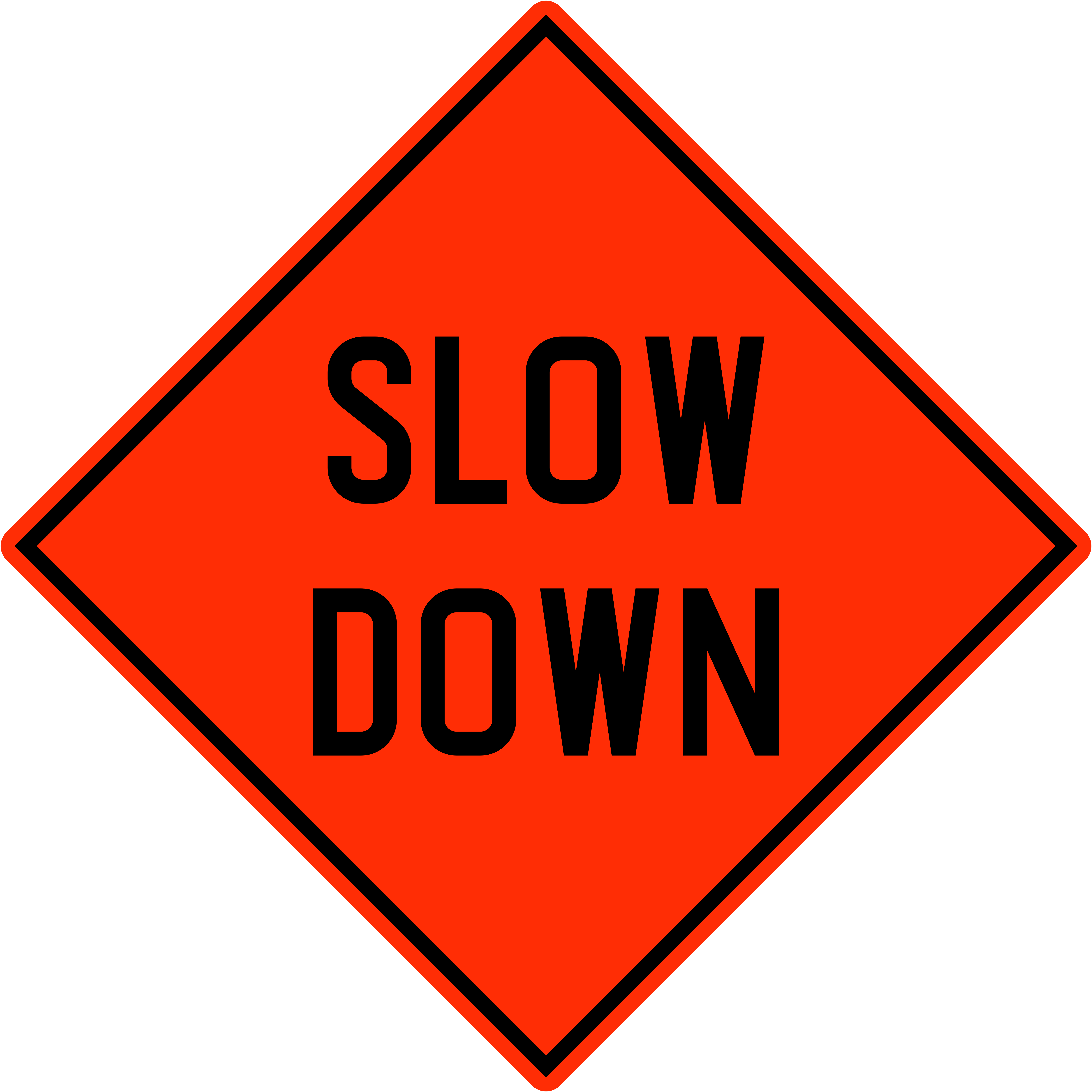 Slow Sign PNG File