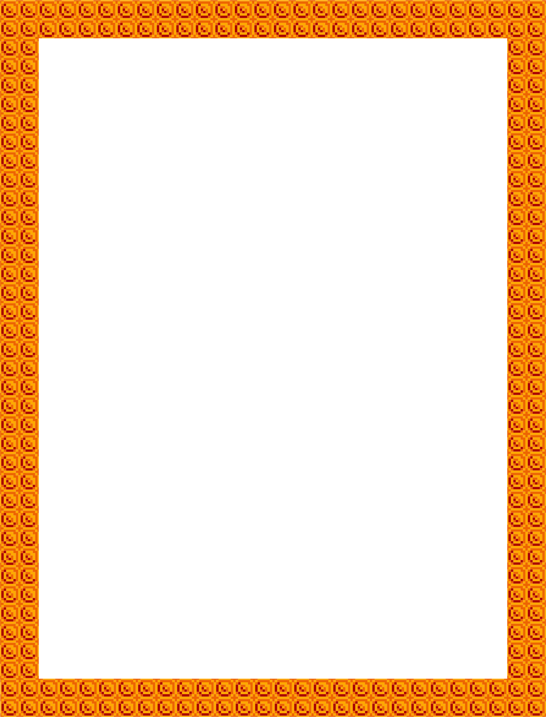 Square Orange Frame PNG Download Image