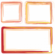 Vierkant oranje frame PNG -bestand