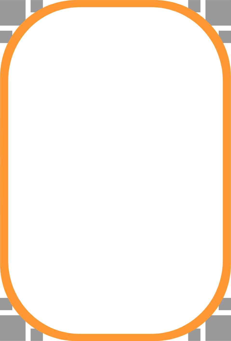 Square Orange Frame PNG Image