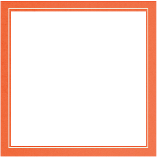 Square Orange Frame PNG Photo