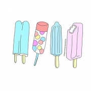 Süßes Eispop transparent