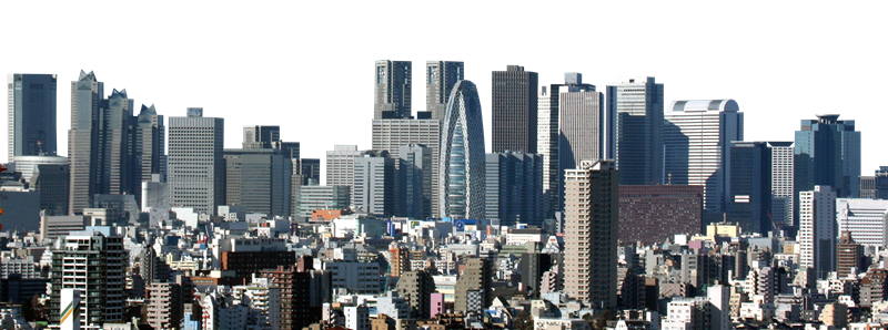 Tokyo City Skyscrapers Transparent