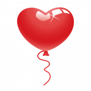 Imagem PNG de balão de coração vetorial