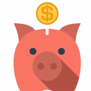 Vector Piggy Bank PNG Foto