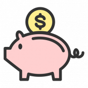 Vector Piggy Bank PNG Picture