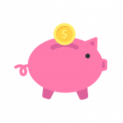 Vektor Piggy Bank Transparan