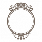 Vector Cadre rond PNG Photo