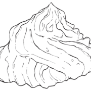 Image PNG de crème fouettée vectorielle